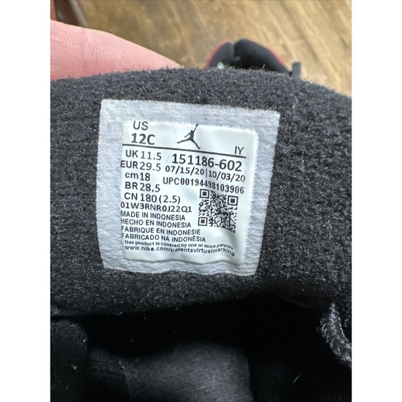 Nike Air Jordan 12 Retro 'Reverse Flu Game' 151186-602 Size 12C Kids - Picture 7 of 7